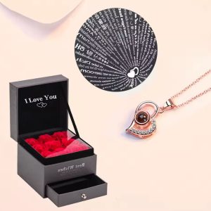 100 languages i love you pendant necklace
