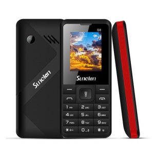 sunelan s8 1.8" screen phone, dual sim, game, camera bl 5c battery black red.